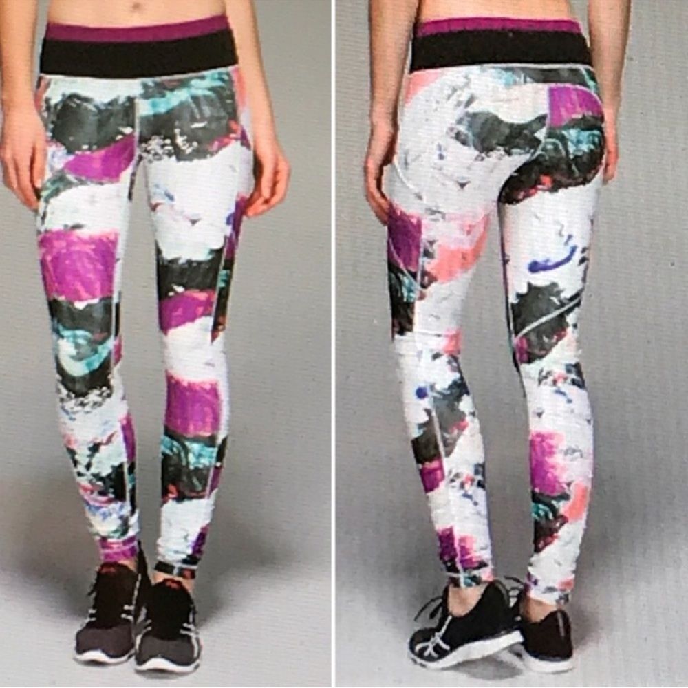 Lululemon Speed Tight Ill Pigment Wave Marble Multicolor Leggings size 8